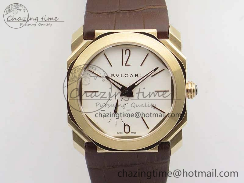 EasyCare OCTO 12028 RG JL Best Edition White Dial On Brown Leather Strap A 5832