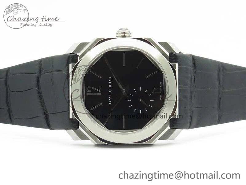 OCTO 12028 SS JL Best Edition Black Dial On Black Leather Strap A Modern 5833