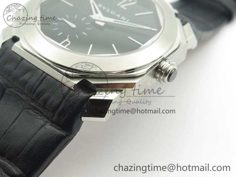 OCTO 12028 SS JL Best Edition Black Dial On Black Leather Strap A Modern 5833