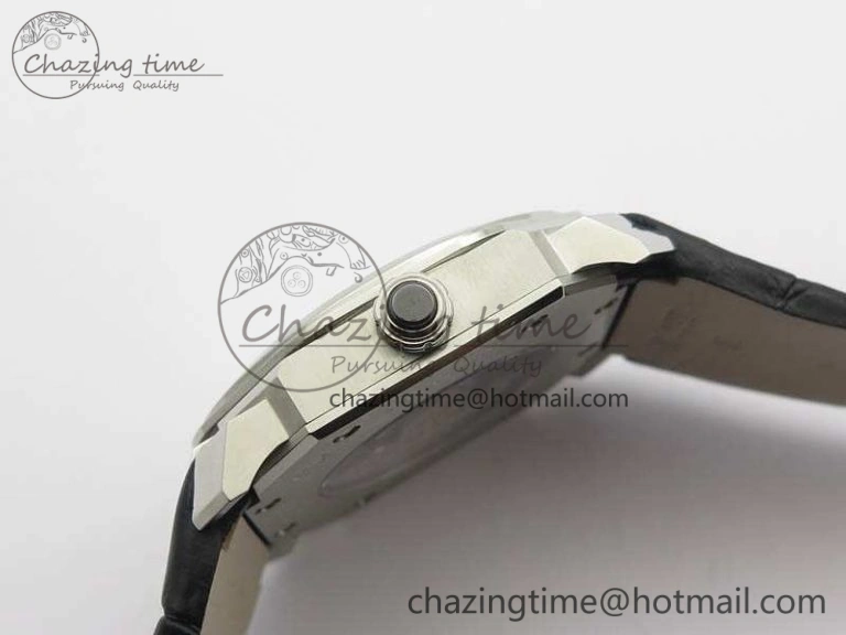 OCTO 12028 SS JL Best Edition Black Dial On Black Leather Strap A Modern 5833