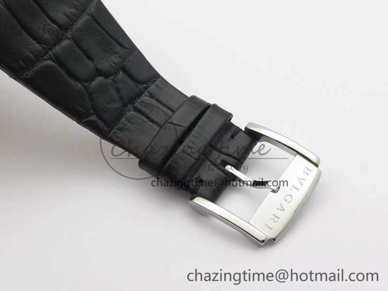 OCTO 12028 SS JL Best Edition Black Dial On Black Leather Strap A Modern 5833