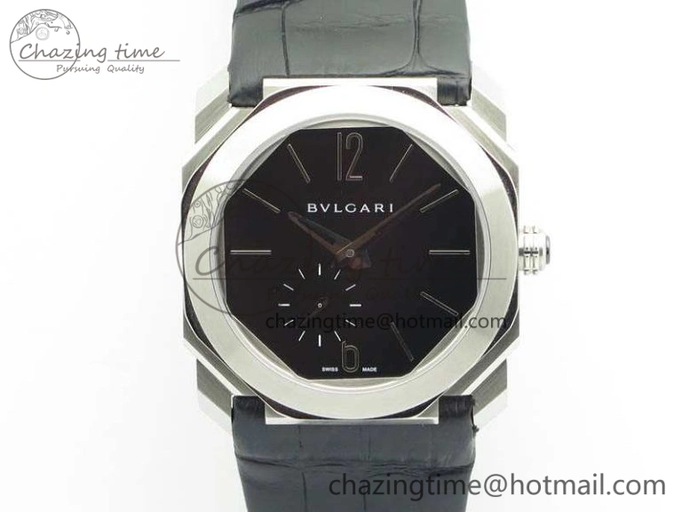 OCTO 12028 SS JL Best Edition Black Dial On Black Leather Strap A Modern 5833