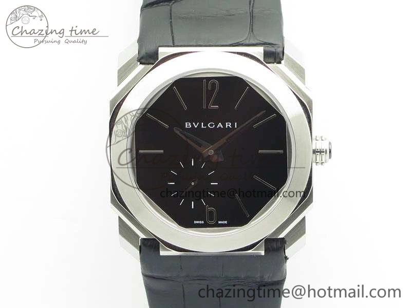 OCTO 12028 SS JL Best Edition Black Dial On Black Leather Strap A Modern 5833