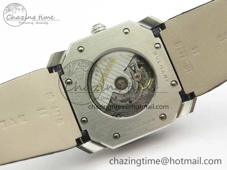 Casual OCTO 12028 SS JL Best Edition White Dial On Black Leather Strap A 5834