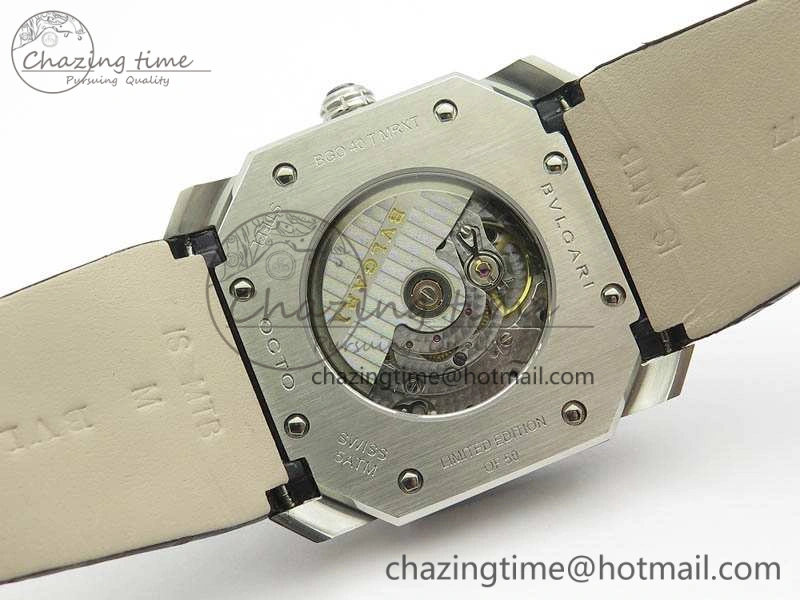 Casual OCTO 12028 SS JL Best Edition White Dial On Black Leather Strap A 5834