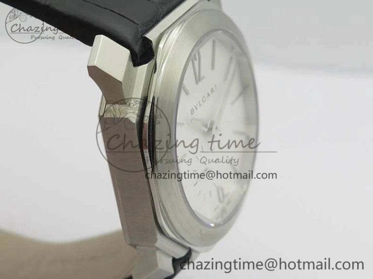 Casual OCTO 12028 SS JL Best Edition White Dial On Black Leather Strap A 5834