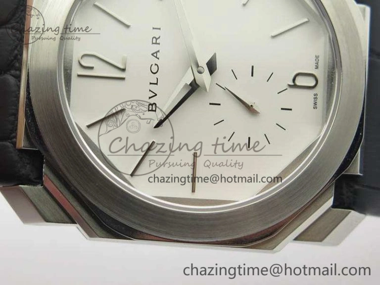 Casual OCTO 12028 SS JL Best Edition White Dial On Black Leather Strap A 5834