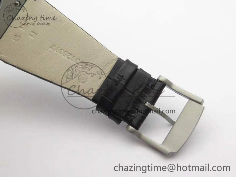 Casual OCTO 12028 Satin Polished SS JL Best Edition Gray Dial On Black Leather Strap 5830