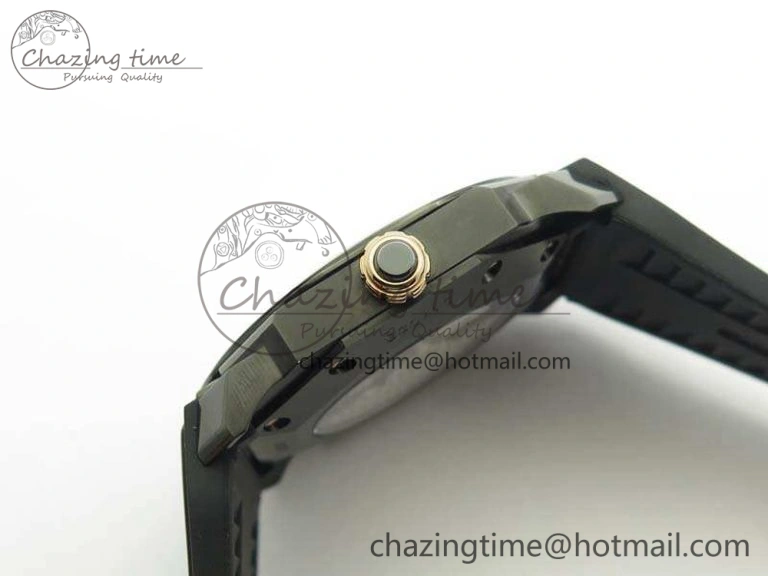 OCTO DLC JL 1:1 Best Edition Black Dial RG Markers On Rubber Strap BVL193 ( Free Leather Strap) Efficient 5824