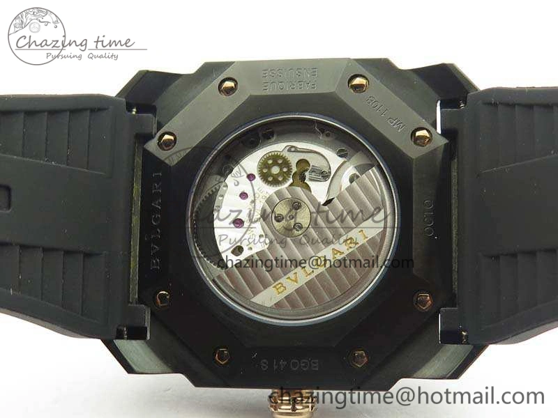 OCTO DLC JL 1:1 Best Edition Black Dial RG Markers On Rubber Strap BVL193 ( Free Leather Strap) Efficient 5824
