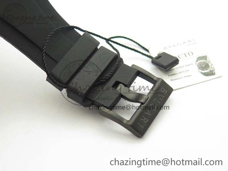 OCTO DLC JL 1:1 Best Edition Black Dial RG Markers On Rubber Strap BVL193 ( Free Leather Strap) Efficient 5824