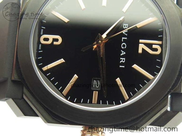 OCTO DLC JL 1:1 Best Edition Black Dial RG Markers On Rubber Strap BVL193 ( Free Leather Strap) Efficient 5824