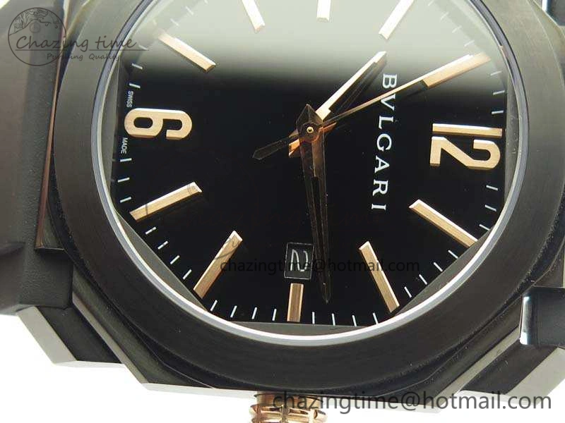 OCTO DLC JL 1:1 Best Edition Black Dial RG Markers On Rubber Strap BVL193 ( Free Leather Strap) Efficient 5824