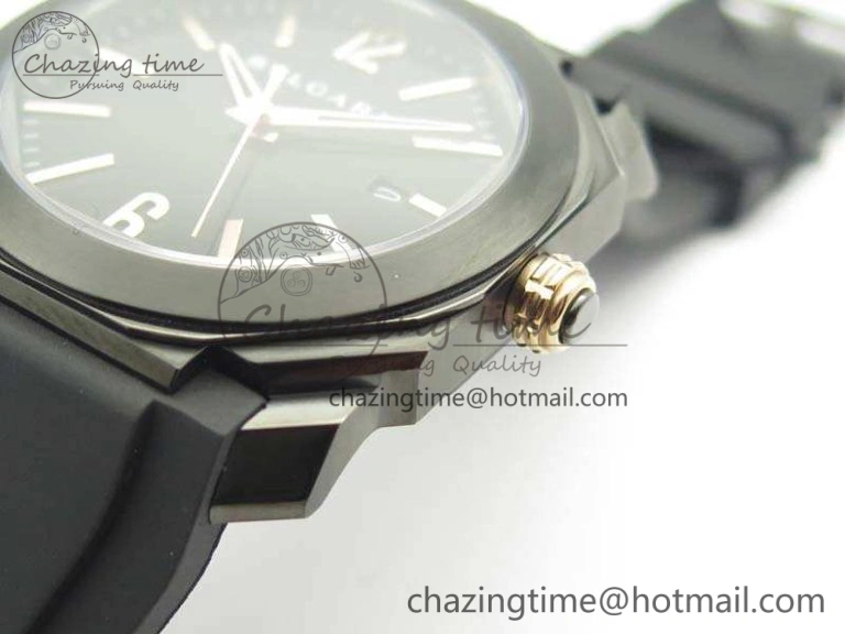 OCTO DLC JL 1:1 Best Edition Black Dial RG Markers On Rubber Strap BVL193 ( Free Leather Strap) Efficient 5824