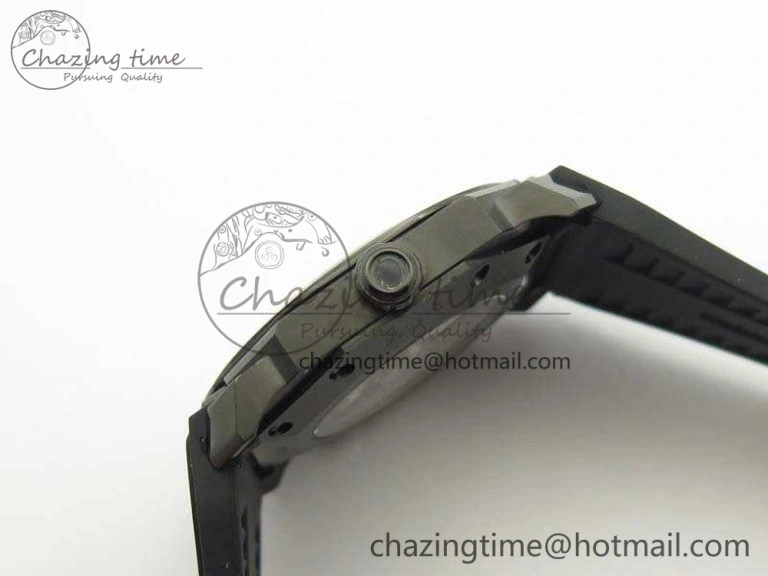 Premium OCTO DLC JL 1:1 Best Edition Black Dial Silver Markers On Rubber Strap BVL193 ( Free Leather Strap) 5823
