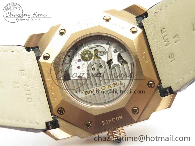 OCTO RG JL 1:1 Best Edition Black Dial On Leather Strap BVL193 ( Free Rubber Strap ) WaterResistant 5822