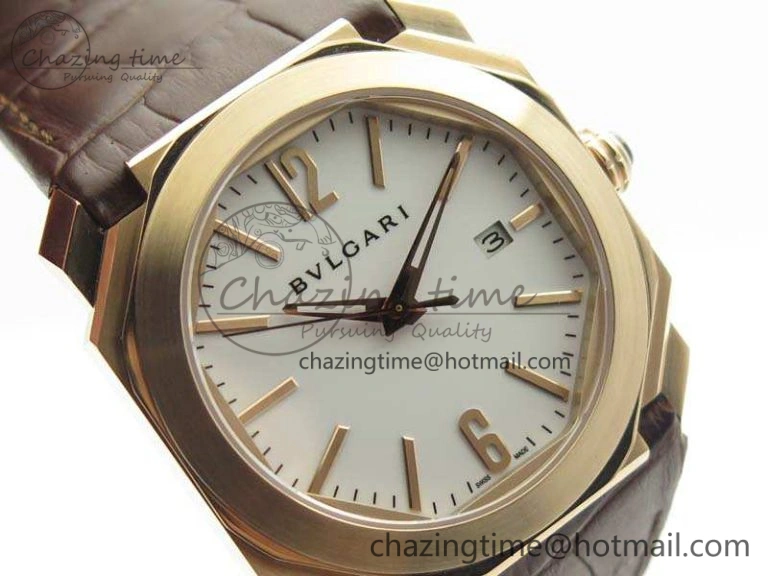 OCTO RG JL 1:1 Best Edition White Dial On Leather Strap BVL193 ( Free Rubber Strap ) Resilient 5820
