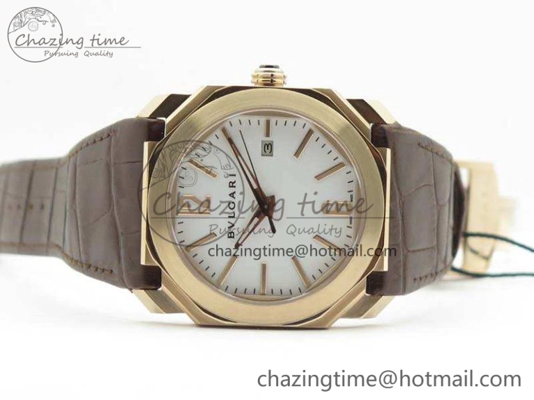 OCTO RG JL 1:1 Best Edition White Dial On Leather Strap BVL193 ( Free Rubber Strap ) Resilient 5820