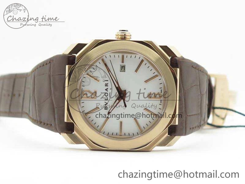 OCTO RG JL 1:1 Best Edition White Dial On Leather Strap BVL193 ( Free Rubber Strap ) Resilient 5820