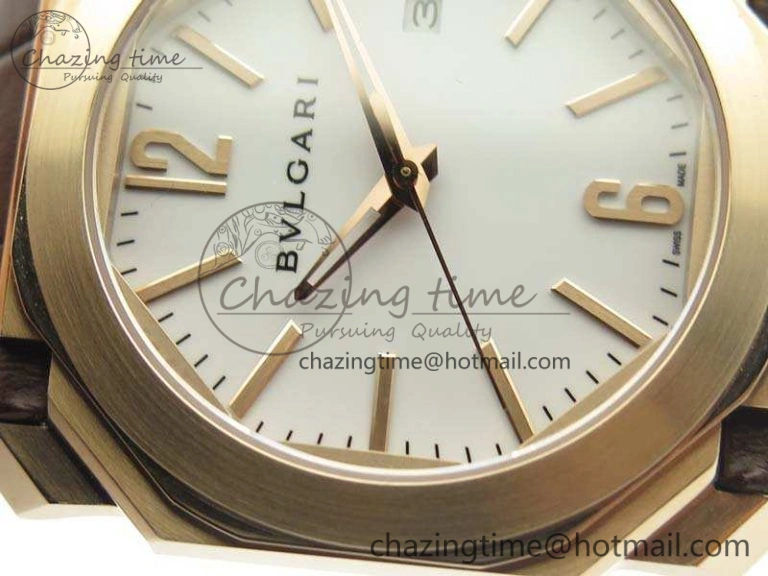 OCTO RG JL 1:1 Best Edition White Dial On Leather Strap BVL193 ( Free Rubber Strap ) Resilient 5820