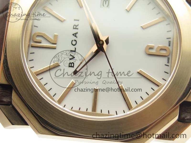 OCTO RG JL 1:1 Best Edition White Dial On Leather Strap BVL193 ( Free Rubber Strap ) Resilient 5820