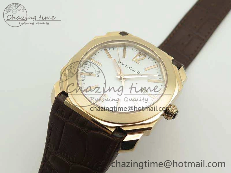 OCTO RG JL 1:1 Best Edition White Dial On Leather Strap BVL193 ( Free Rubber Strap ) Resilient 5820