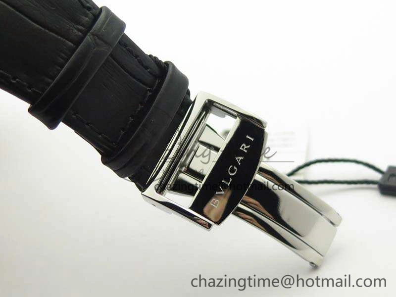 Premium OCTO SS JL 1:1 Best Edition Black Dial On Leather Strap BVL193 ( Free Rubber Strap) 5826