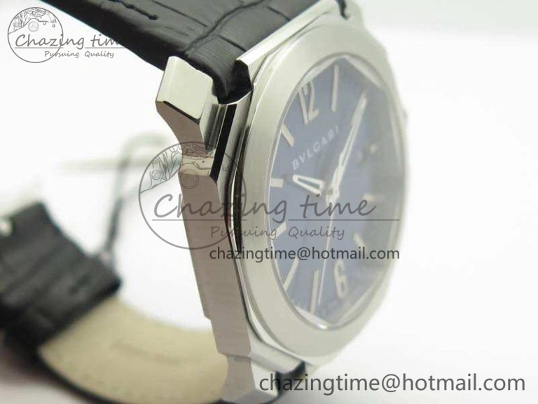 ZeroBulk OCTO SS JL 1:1 Best Edition Blue Dial On Leather Strap BVL193 ( Free Rubber Strap) 5825