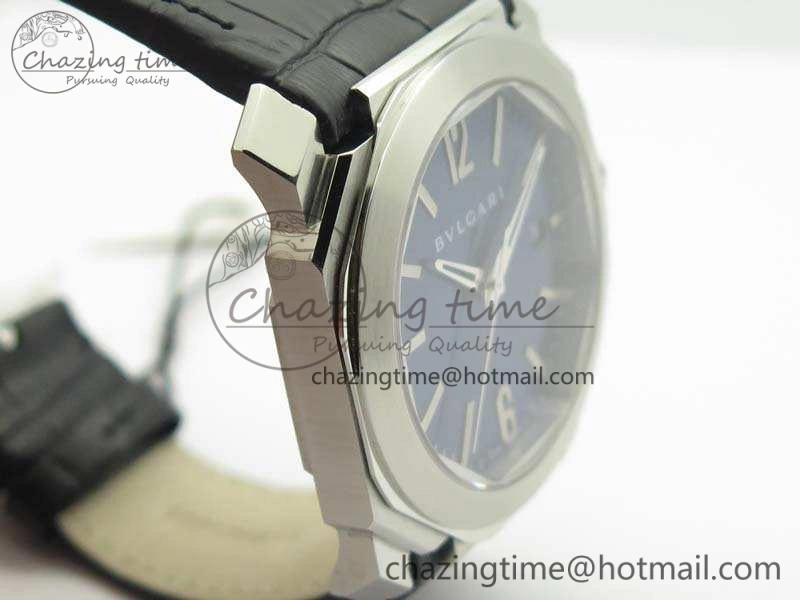 ZeroBulk OCTO SS JL 1:1 Best Edition Blue Dial On Leather Strap BVL193 ( Free Rubber Strap) 5825