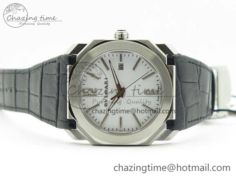 OCTO SS JL 1:1 Best Edition White Dial On Leather Strap BVL Supportive 5827