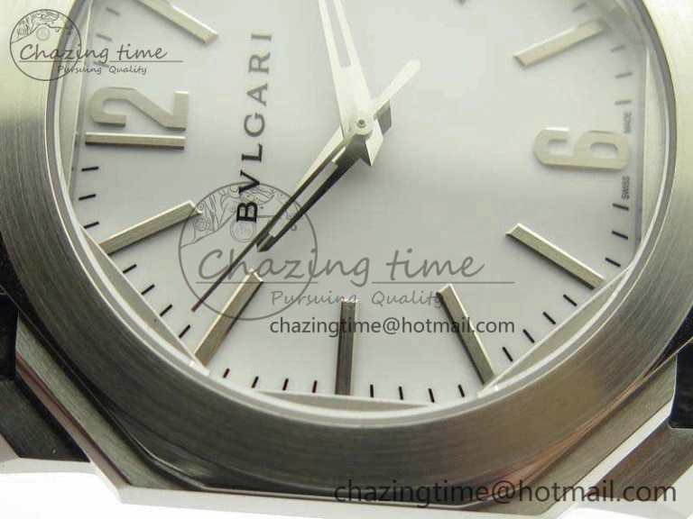 OCTO SS JL 1:1 Best Edition White Dial On Leather Strap BVL Supportive 5827