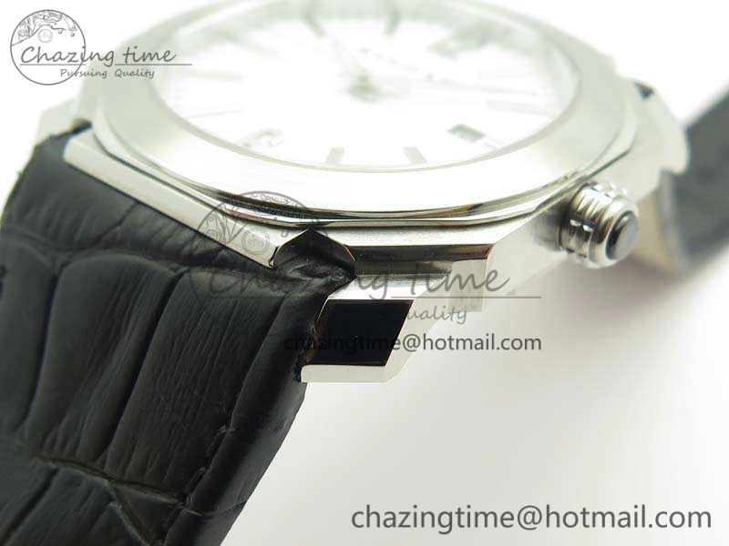 OCTO SS JL 1:1 Best Edition White Dial On Leather Strap BVL Supportive 5827
