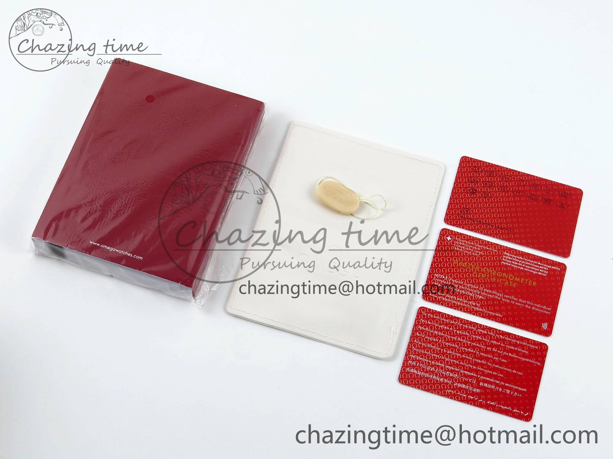 SmartChoice OMEGA WOODEN BOXSET WITH PAPERS & CARDS 4164