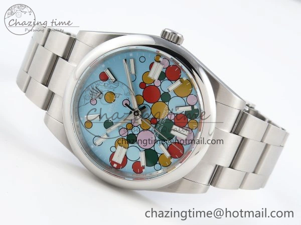 OYSTER PERPETUAL 124300 41MM GMF 1:1 BEST EDITION 904L STEEL CELEBRATION DIAL VR Attractive 1793