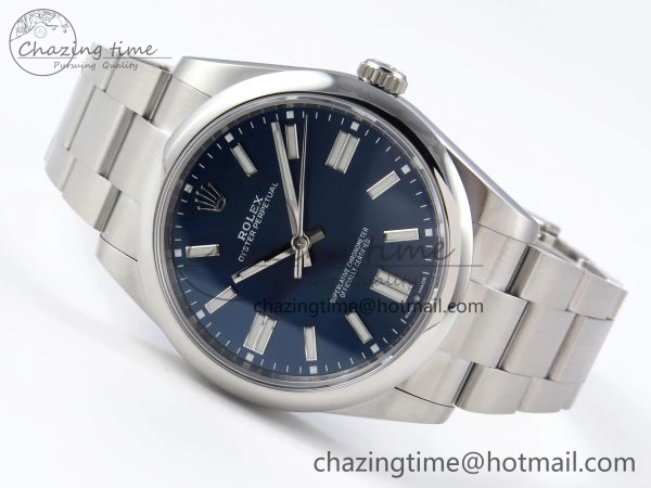 OYSTER PERPETUAL 124300 41MM VSF 1:1 BEST EDITION 904L STEEL BLUE DIAL VS Premium 1772