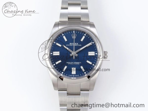 OYSTER PERPETUAL 124300 41MM VSF 1:1 BEST EDITION 904L STEEL BLUE DIAL VS Premium 1772