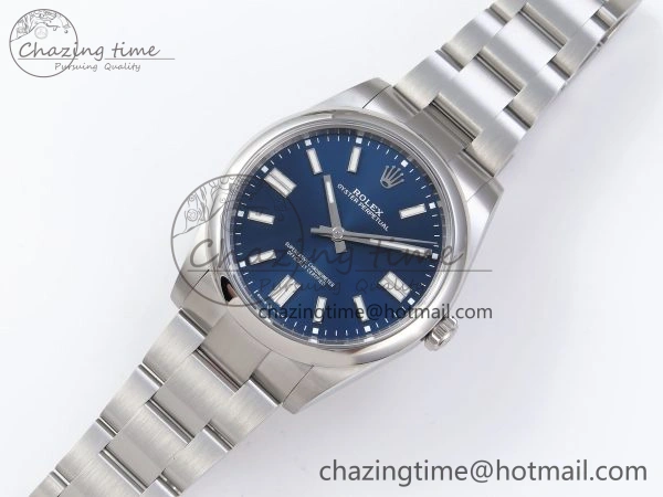 OYSTER PERPETUAL 124300 41MM VSF 1:1 BEST EDITION 904L STEEL BLUE DIAL VS Premium 1772