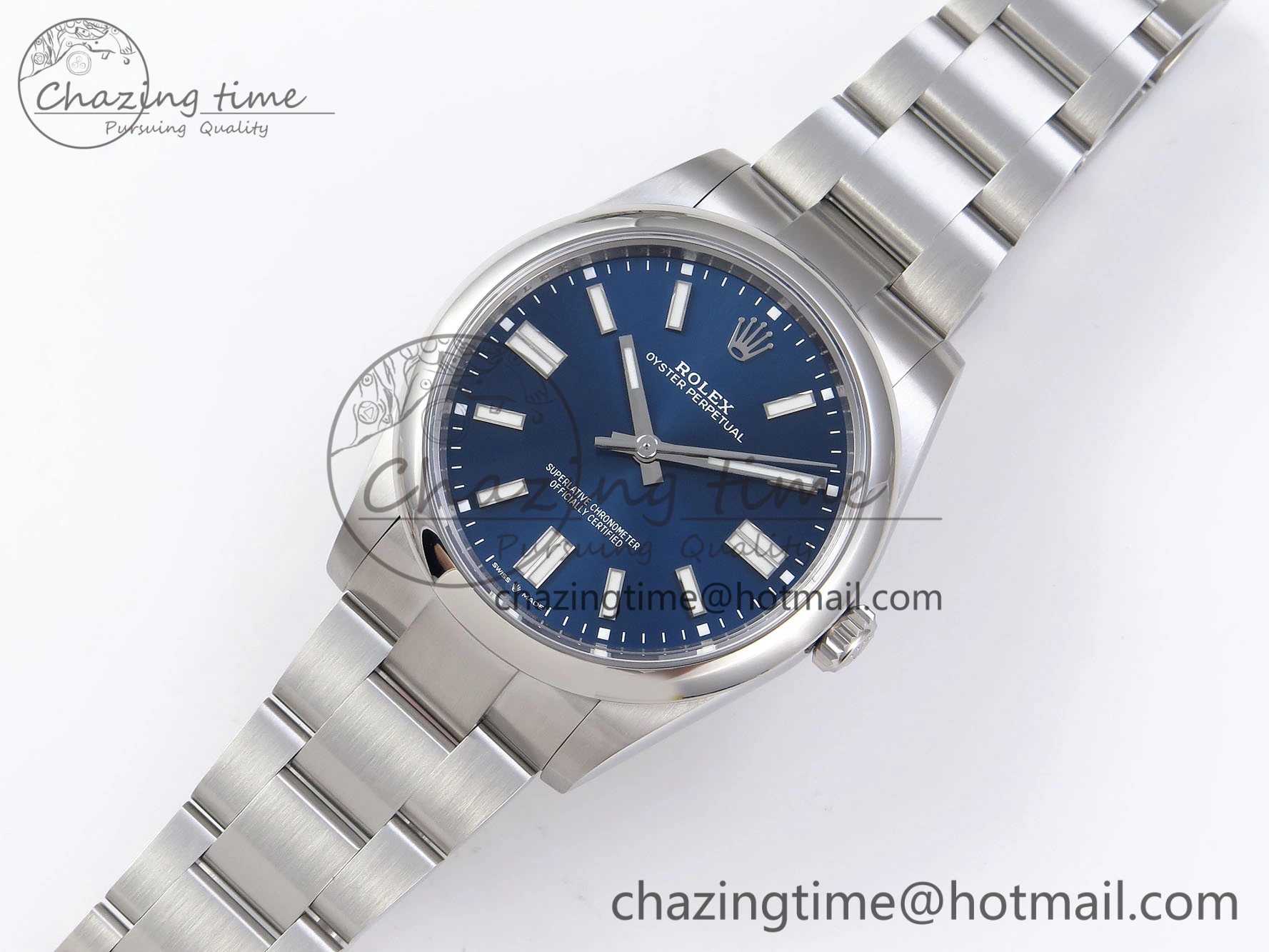 OYSTER PERPETUAL 124300 41MM VSF 1:1 BEST EDITION 904L STEEL BLUE DIAL VS Premium 1772