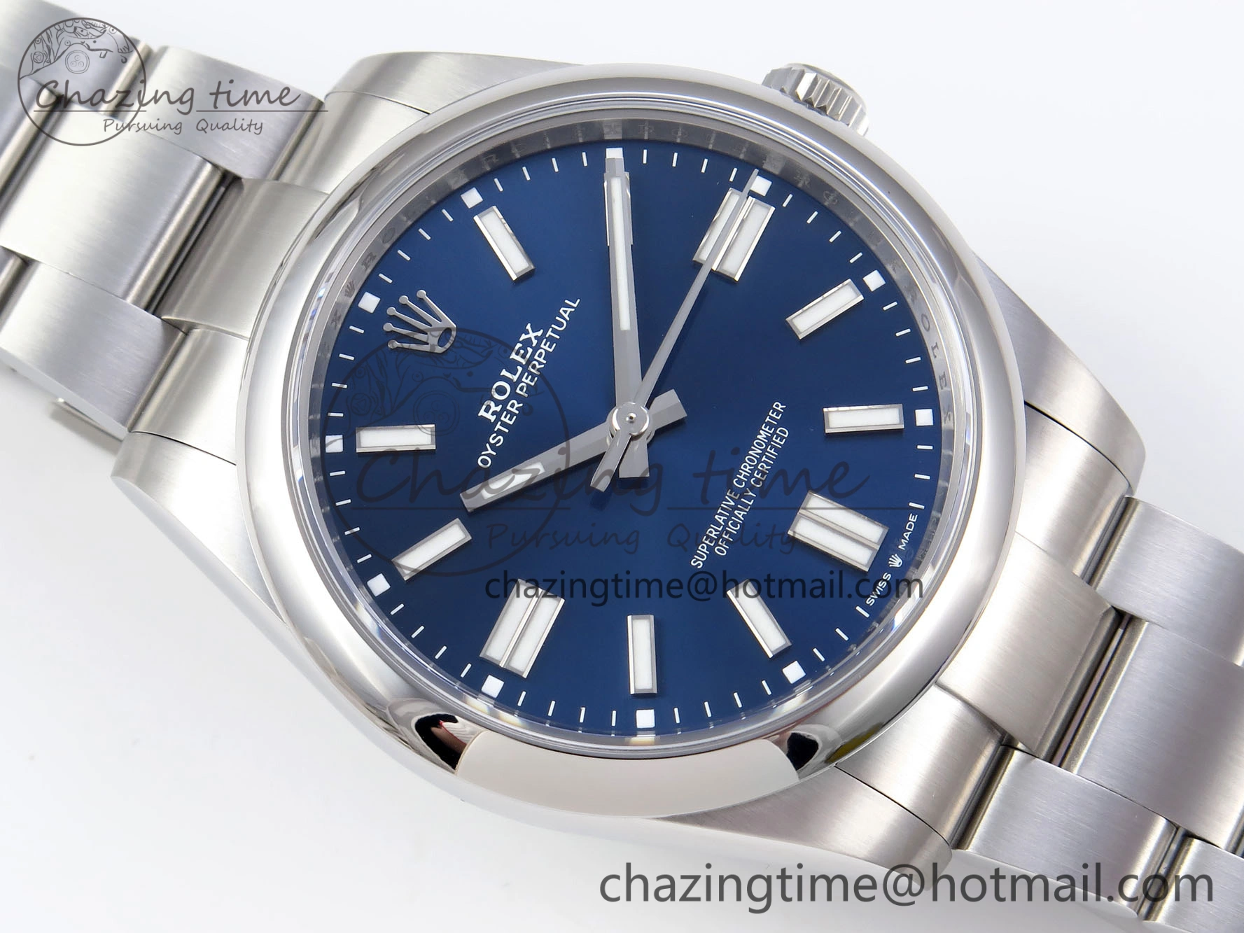 OYSTER PERPETUAL 124300 41MM VSF 1:1 BEST EDITION 904L STEEL BLUE DIAL VS Premium 1772