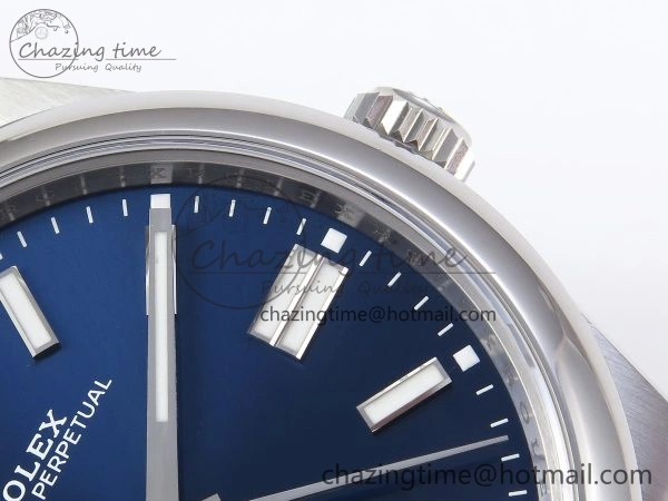 OYSTER PERPETUAL 124300 41MM VSF 1:1 BEST EDITION 904L STEEL BLUE DIAL VS Premium 1772