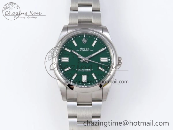 OYSTER PERPETUAL 124300 41MM VSF 1:1 BEST EDITION 904L STEEL GREEN DIAL VS Soft 1768