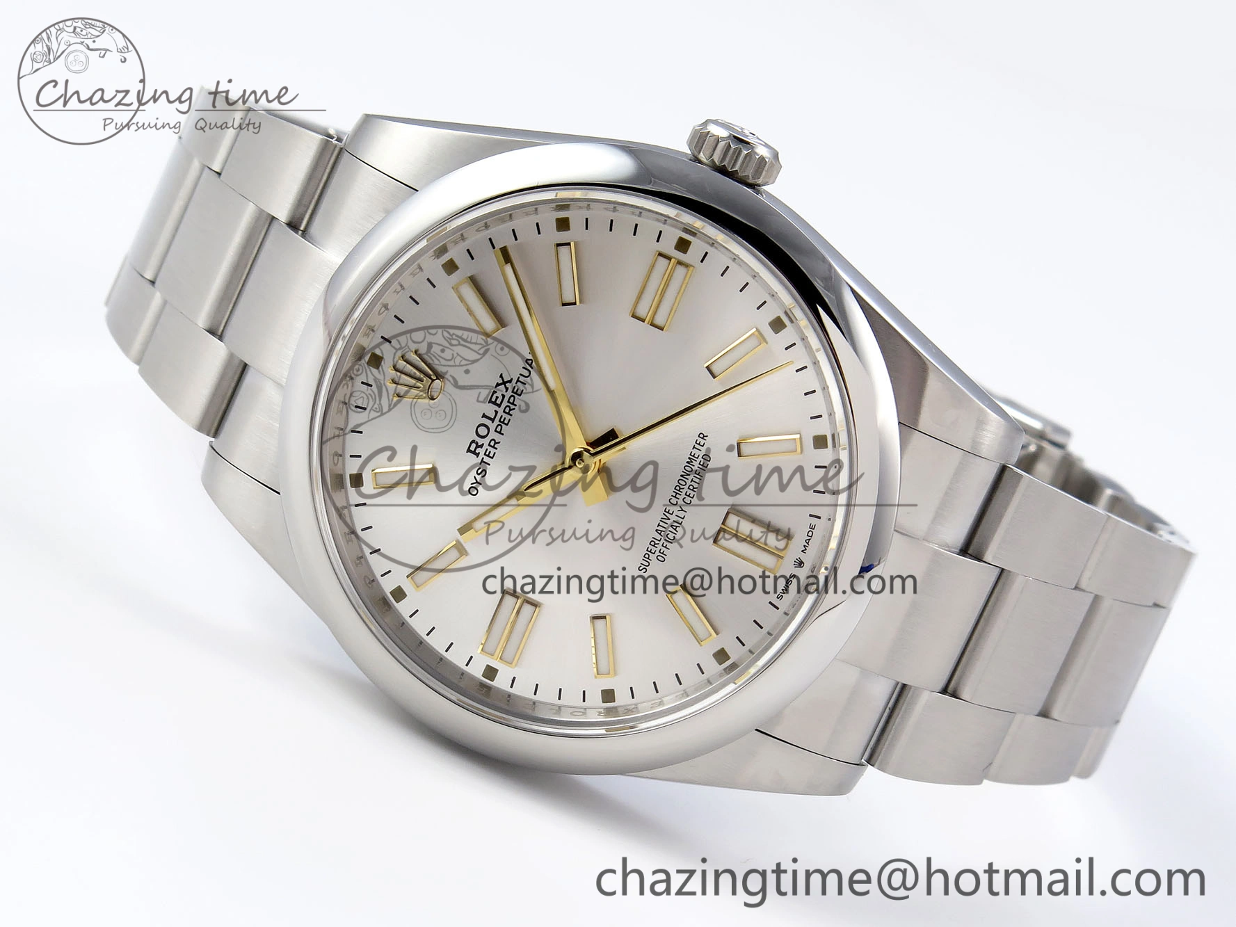 OYSTER PERPETUAL 124300 41MM VSF 1:1 BEST EDITION 904L STEEL SILVER DIAL VS Lightweight 1771