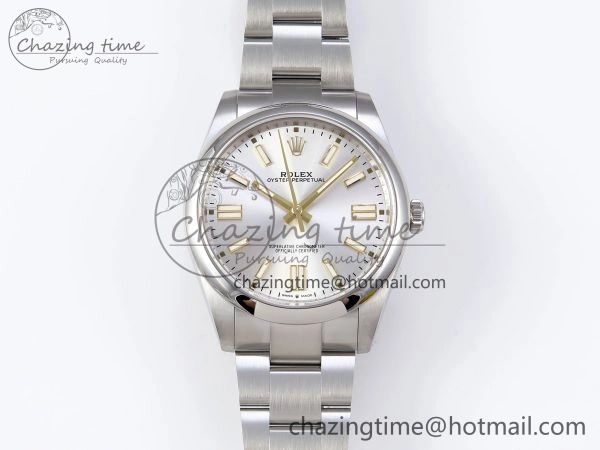 OYSTER PERPETUAL 124300 41MM VSF 1:1 BEST EDITION 904L STEEL SILVER DIAL VS Lightweight 1771
