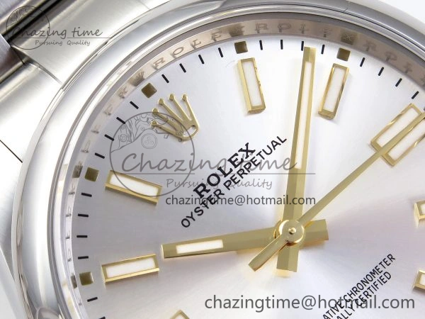 OYSTER PERPETUAL 124300 41MM VSF 1:1 BEST EDITION 904L STEEL SILVER DIAL VS Lightweight 1771