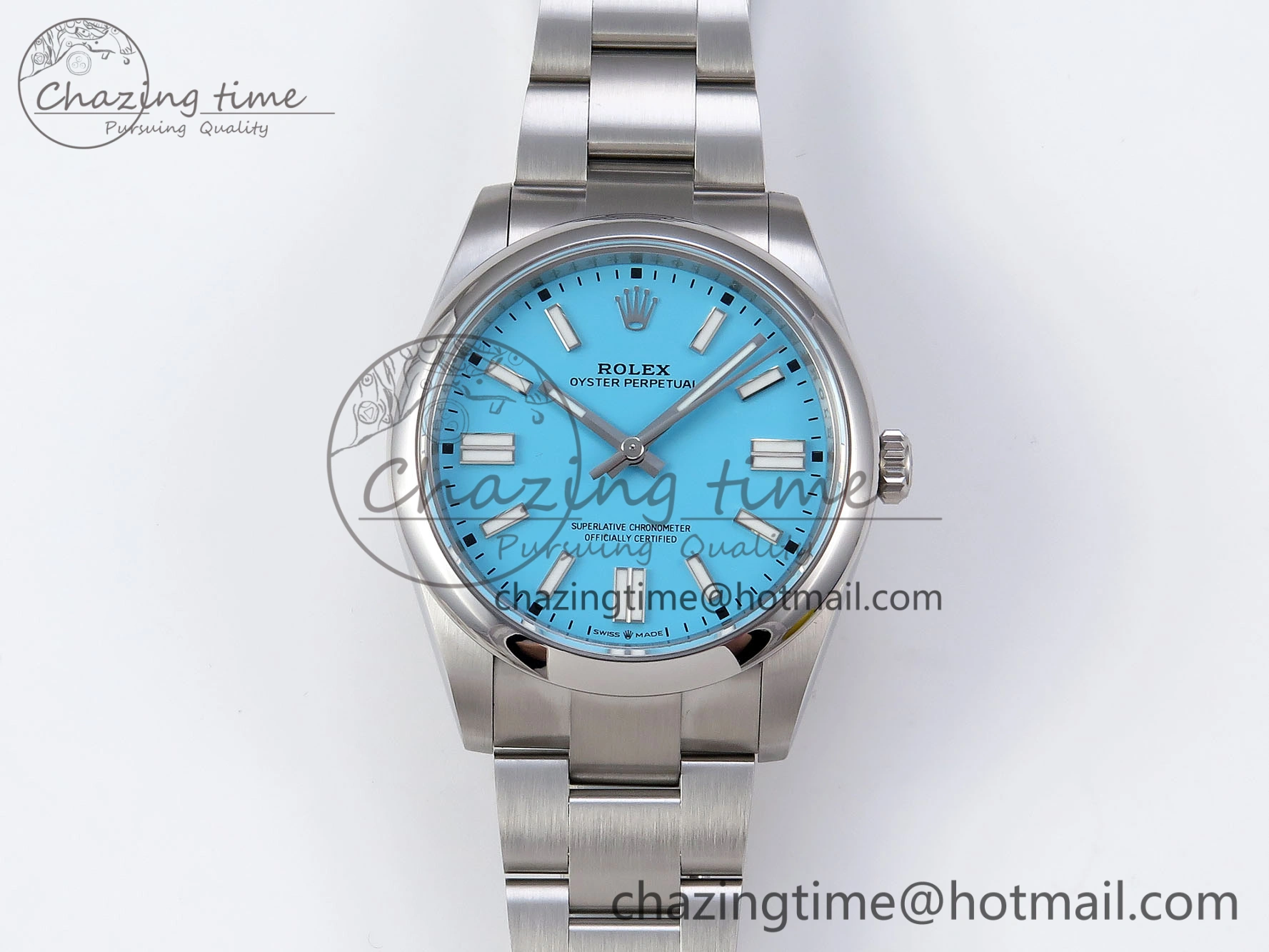 Unique OYSTER PERPETUAL 124300 41MM VSF 1:1 BEST EDITION 904L STEEL TIFFANY BLUE DIAL VS 1773
