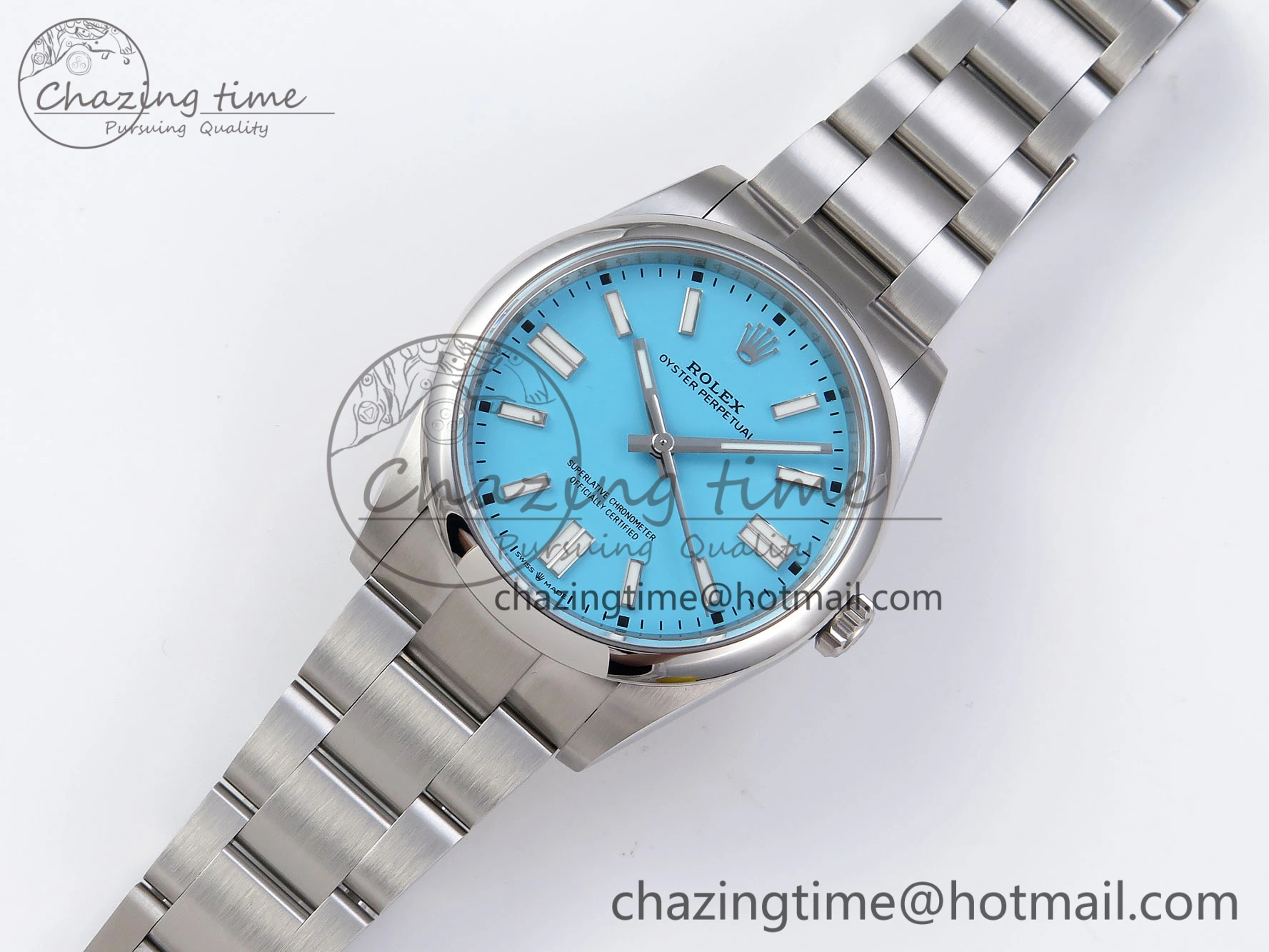 Unique OYSTER PERPETUAL 124300 41MM VSF 1:1 BEST EDITION 904L STEEL TIFFANY BLUE DIAL VS 1773