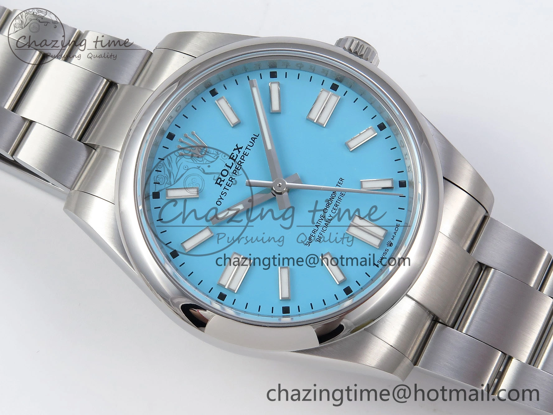 Unique OYSTER PERPETUAL 124300 41MM VSF 1:1 BEST EDITION 904L STEEL TIFFANY BLUE DIAL VS 1773