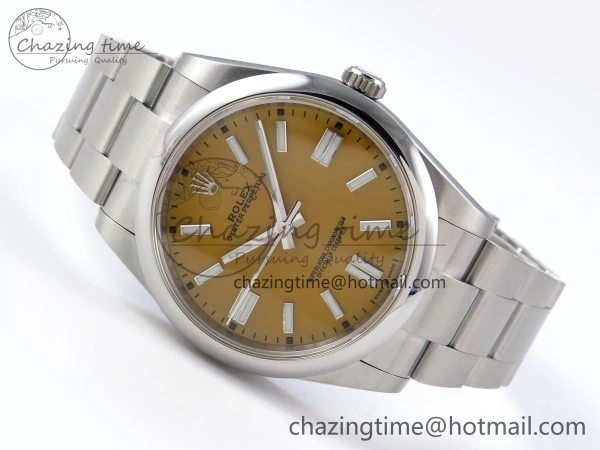 Neat OYSTER PERPETUAL 124300 41MM VSF 1:1 BEST EDITION 904L STEEL YELLOW DIAL VS 1769
