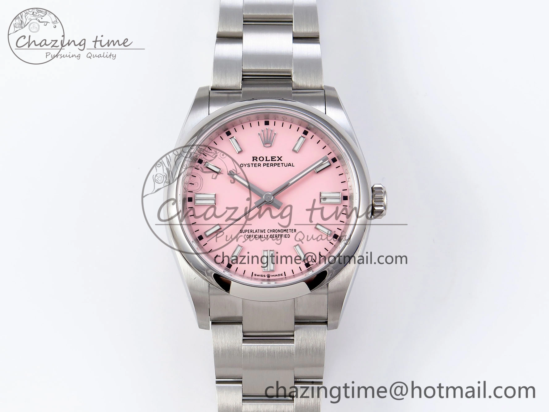 OYSTER PERPETUAL 126000 36MM VSF 1:1 BEST EDITION 904L STEEL PINK DIAL VS Efficient 1776
