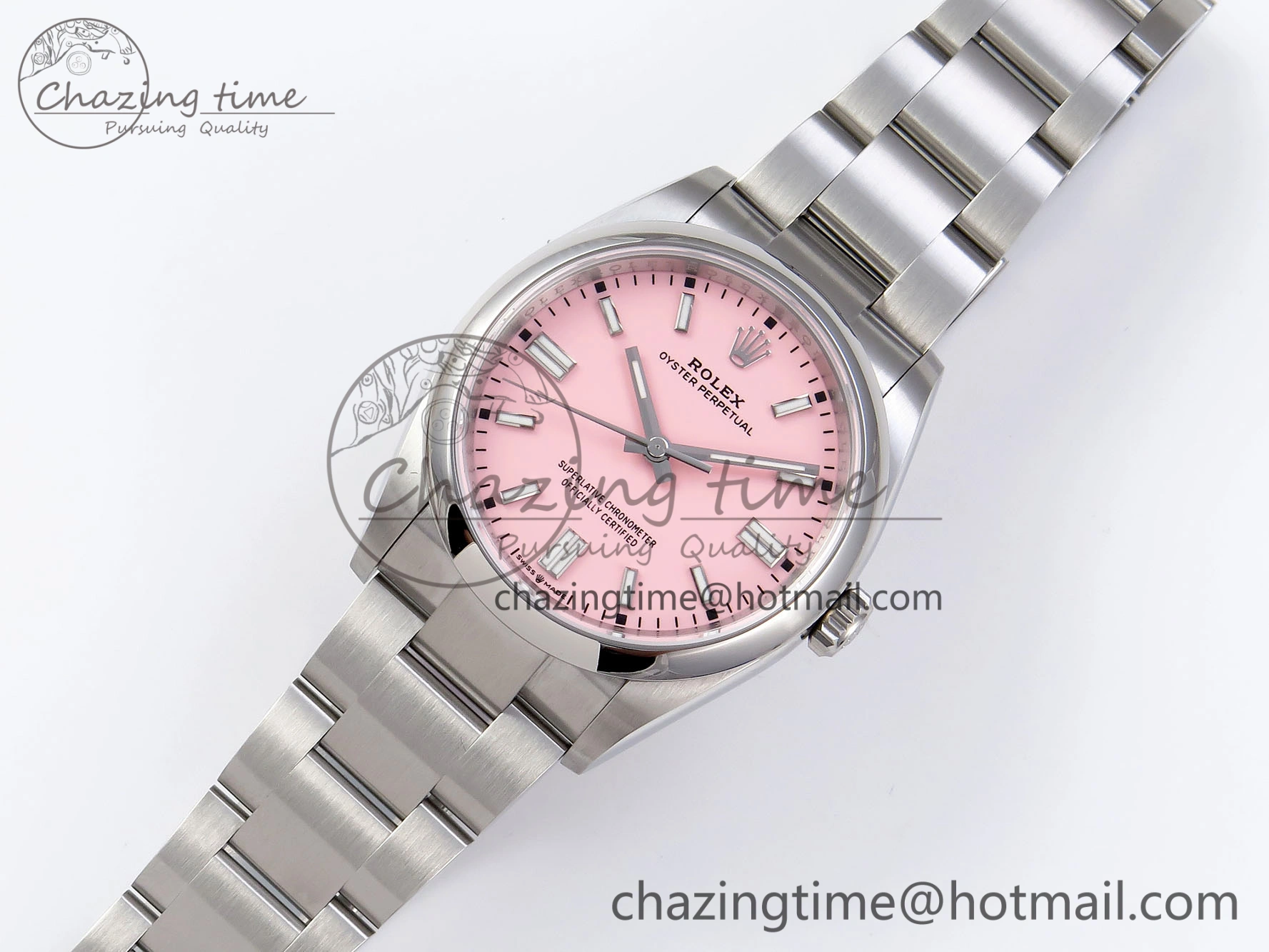 OYSTER PERPETUAL 126000 36MM VSF 1:1 BEST EDITION 904L STEEL PINK DIAL VS Efficient 1776